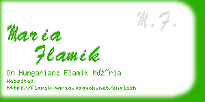 maria flamik business card
